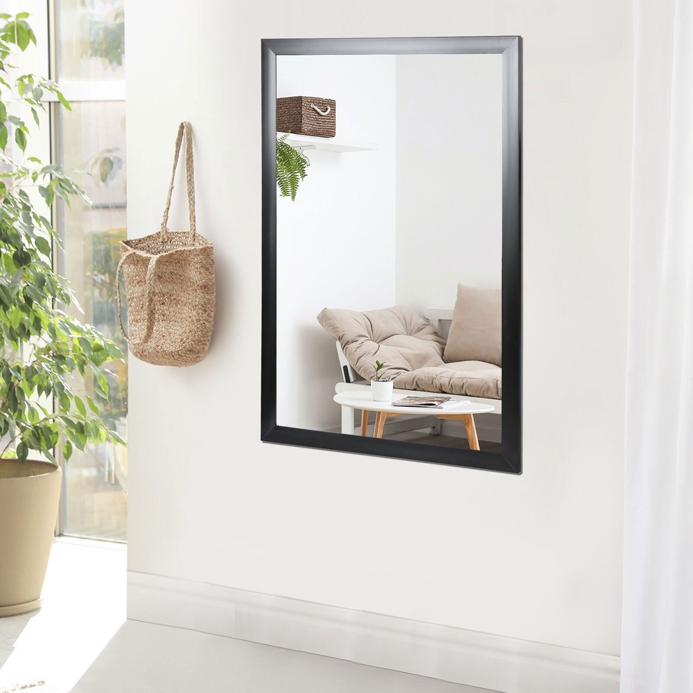 24 x 36" Rectangular Wall Mirror Sturdy Frame Makeup Mirror Standard Mirror