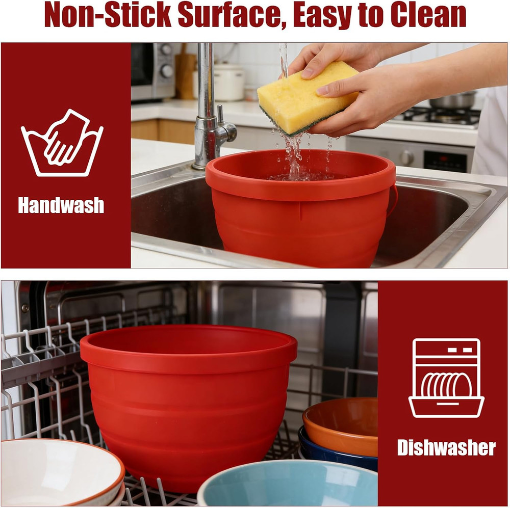 Thicker Silicone Bowl Liners for 5 Quart KitchenAid Mixers - Dishwasher Safe