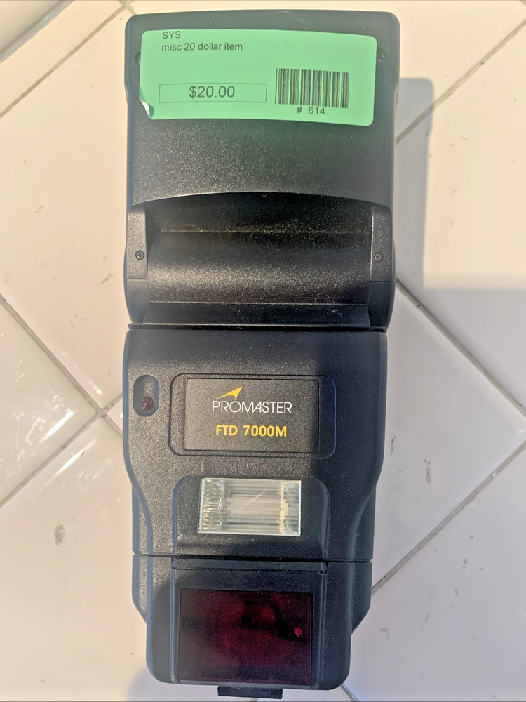 PROMASTER FTD 7000M System Flash High Power Zoom Head Untested
