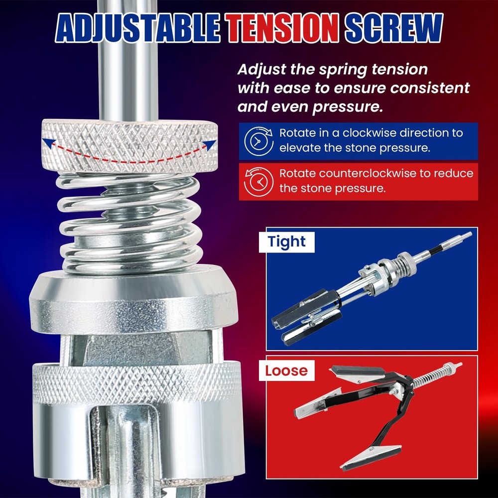 Adjustable Engine Cylinder Hone Tool Set, Fits 3/4"–7" Cylinders, Includes 1-...