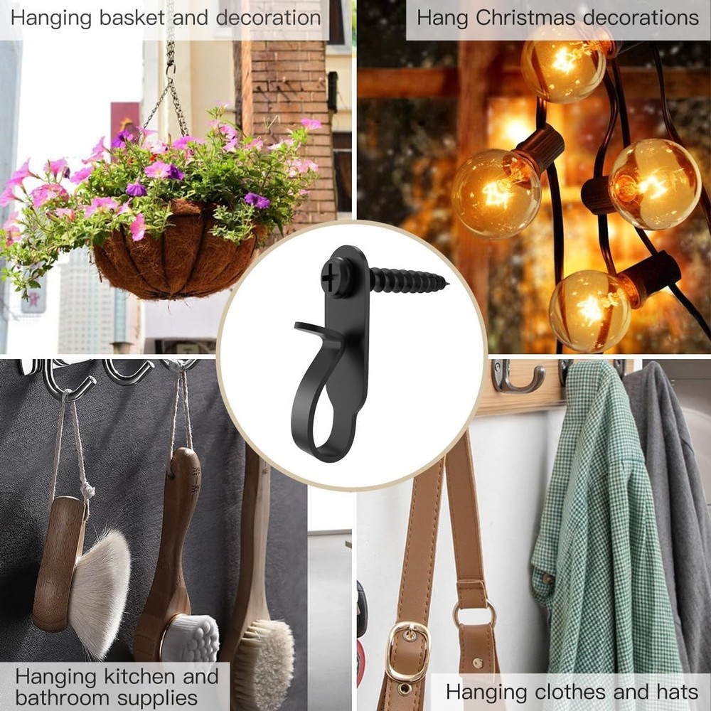 20 Pack Light Hanger Hooks Screw Hooks Stainless Steel