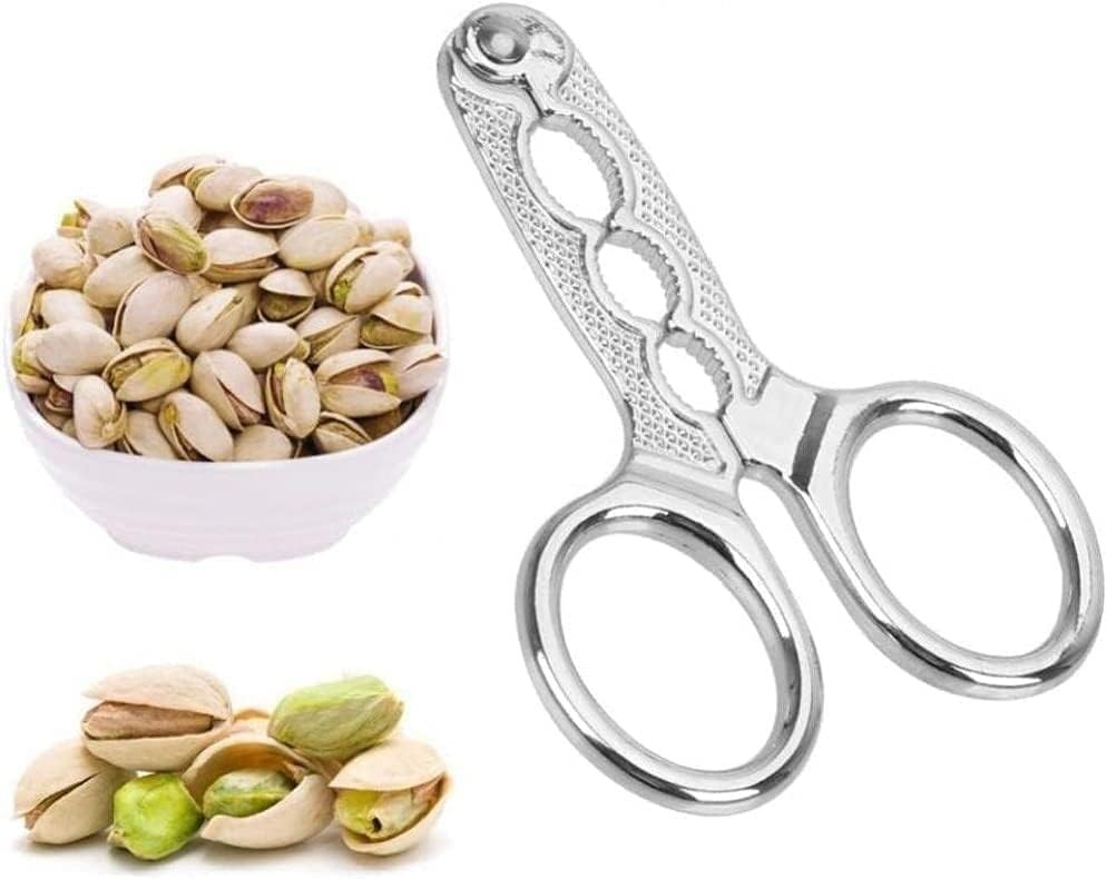 Silver Nuts Pistachio Sheller Opener Kitchen Tools Stainless Steel Nutcracker