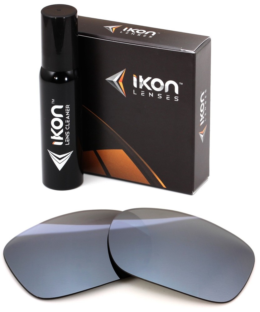 Polarized IKON Iridium Replacement Lenses For Oakley TWOFACE XL - Silver Mirror