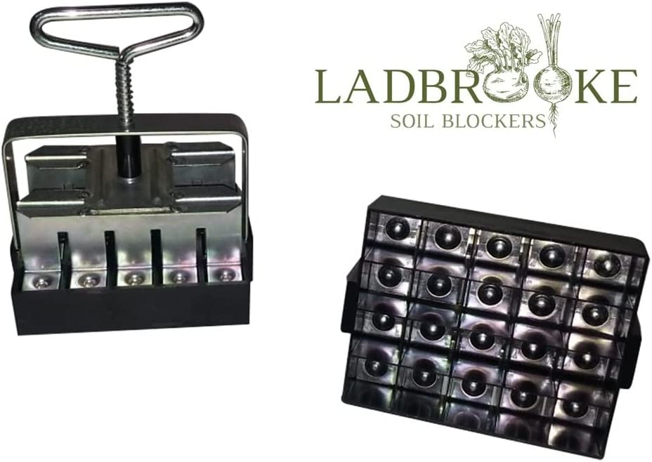 Ladbrooke Genuine Soil Block Maker - 5-Pc. Essentials Nesting System Includes 4,