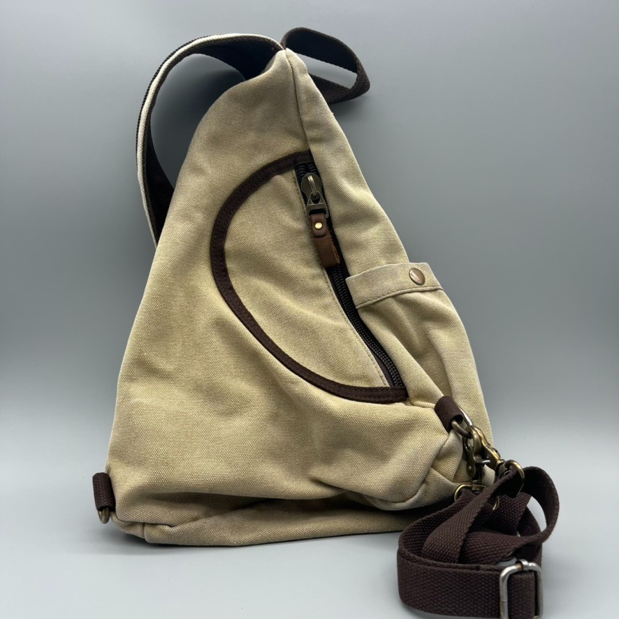 KL928 PU Leather Sling Bag - Small Crossbody Backpack