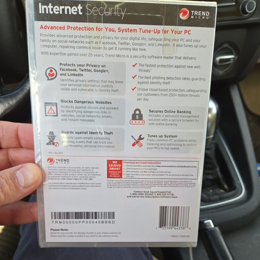 Trend Micro Internet Security (2014) 3 Devices - Windows 8 Mac IOS Android NEW