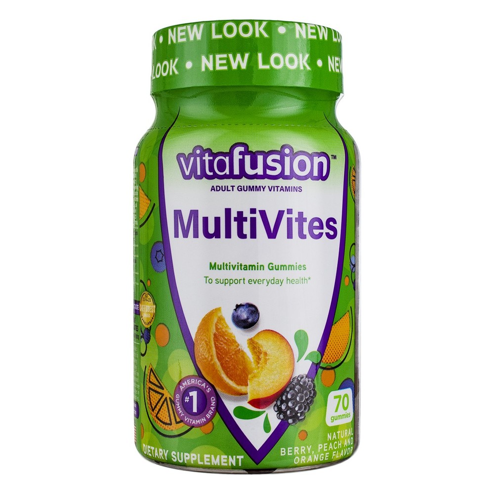 2 Pack Vitafusion MultiVites Complete Multivitamin Gummies, Berry/Peach/Orang...