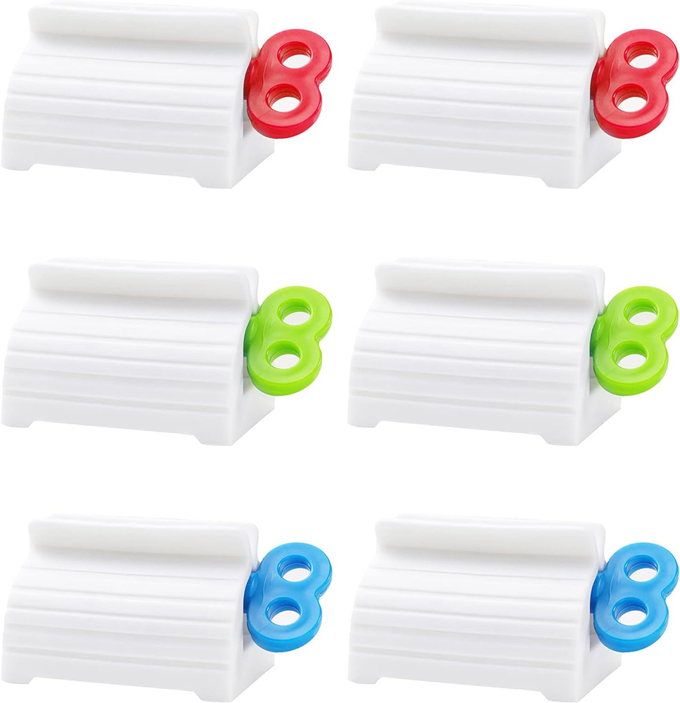 6PCS Toothpaste Tube Squeezer Rolling Dispenser Bathroom Holder Tool