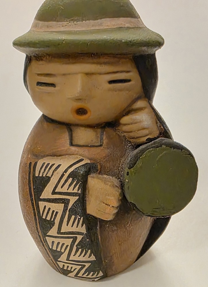 Peruvian Terra Cotta Figurine 4.5" Tall