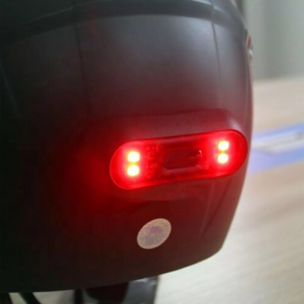 Waterproof Motorcycle Rear LED Helmet Light USB Rechargeable Light Accessory