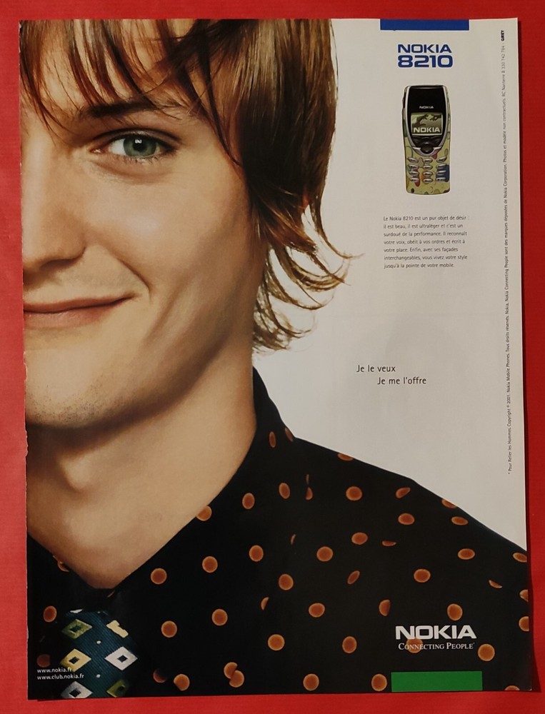 Press advertisement: Nokia 8210 - 2002 mobile phone