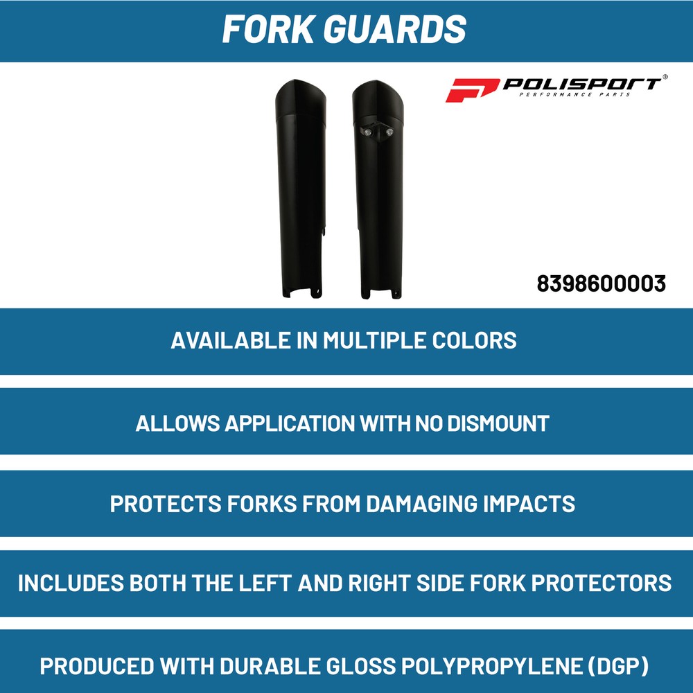 Polisport Full Wrap Fork Guards for Various KTM Models (Black)