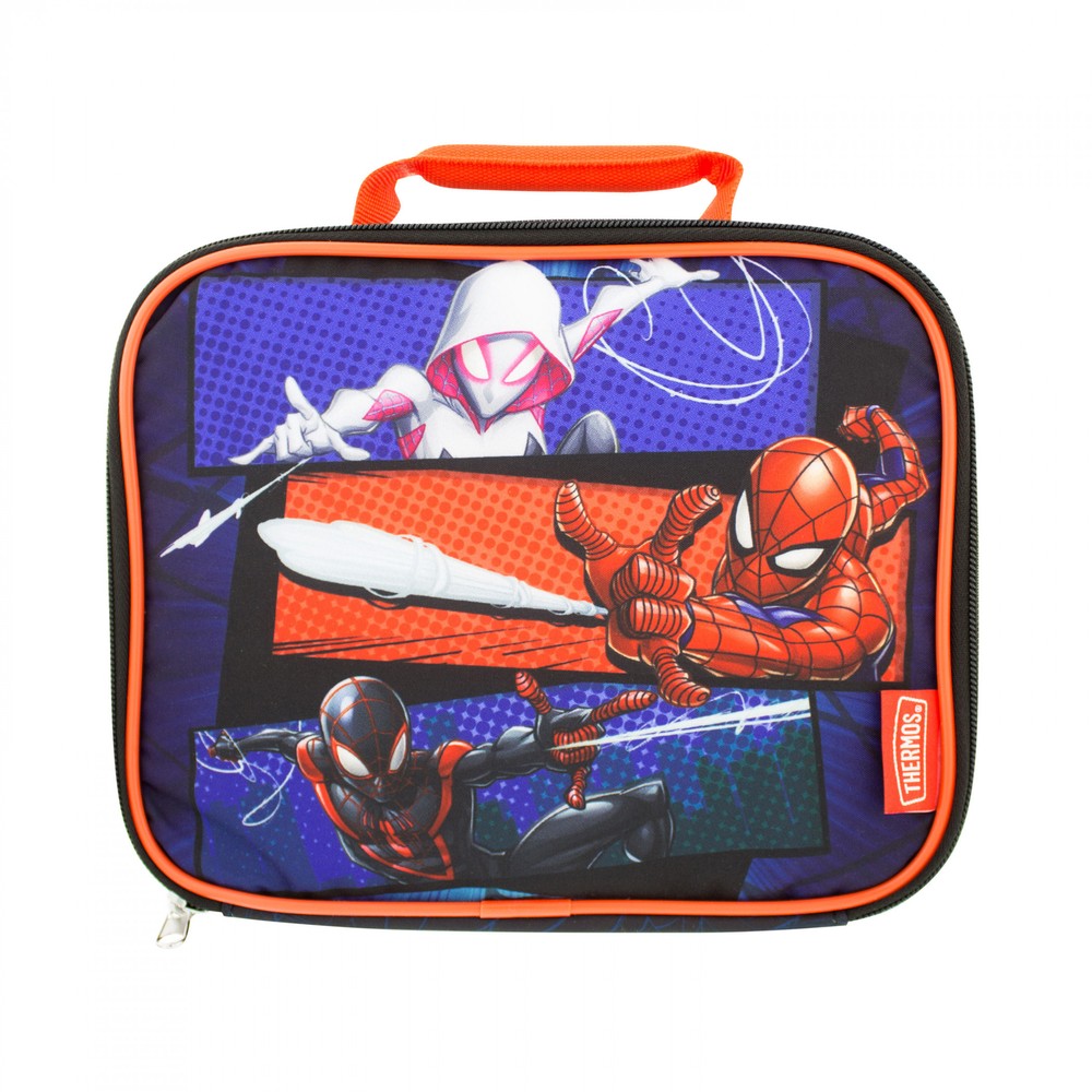 Spider-Man Into The Spider-Verse Triptych Thermos Insulated Lunch Box Multi-Col