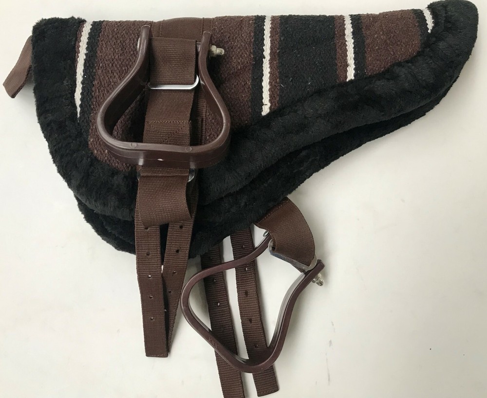 Bare Back Riding Pad with Removable Stirrups from Pet Lovers NZ (Hack Size)