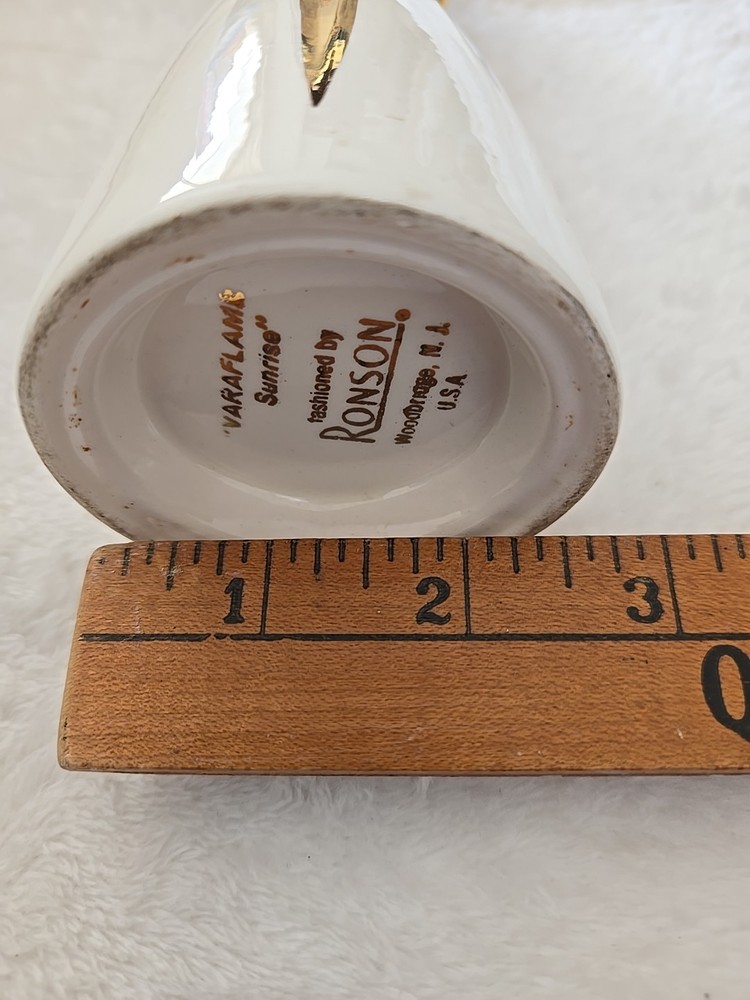 Ronson Varaflame Sunrise Table Lighter Ceramic Mid Century Design
