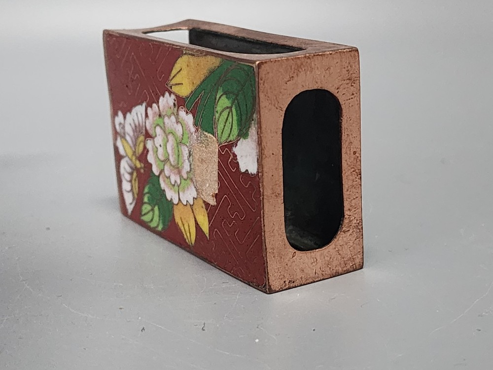 Cloissone on Copper Matchbox Holder