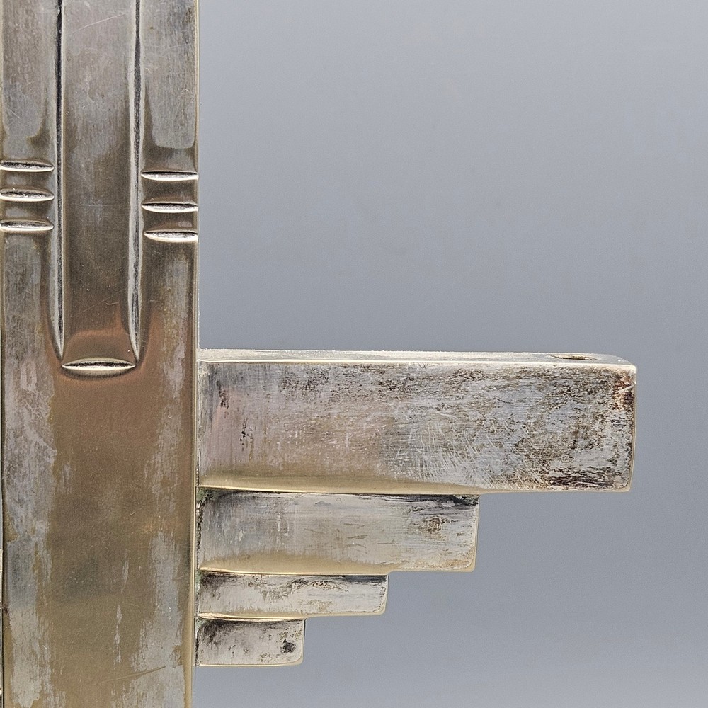 Art Deco Machine Age Silverplate Candlestick