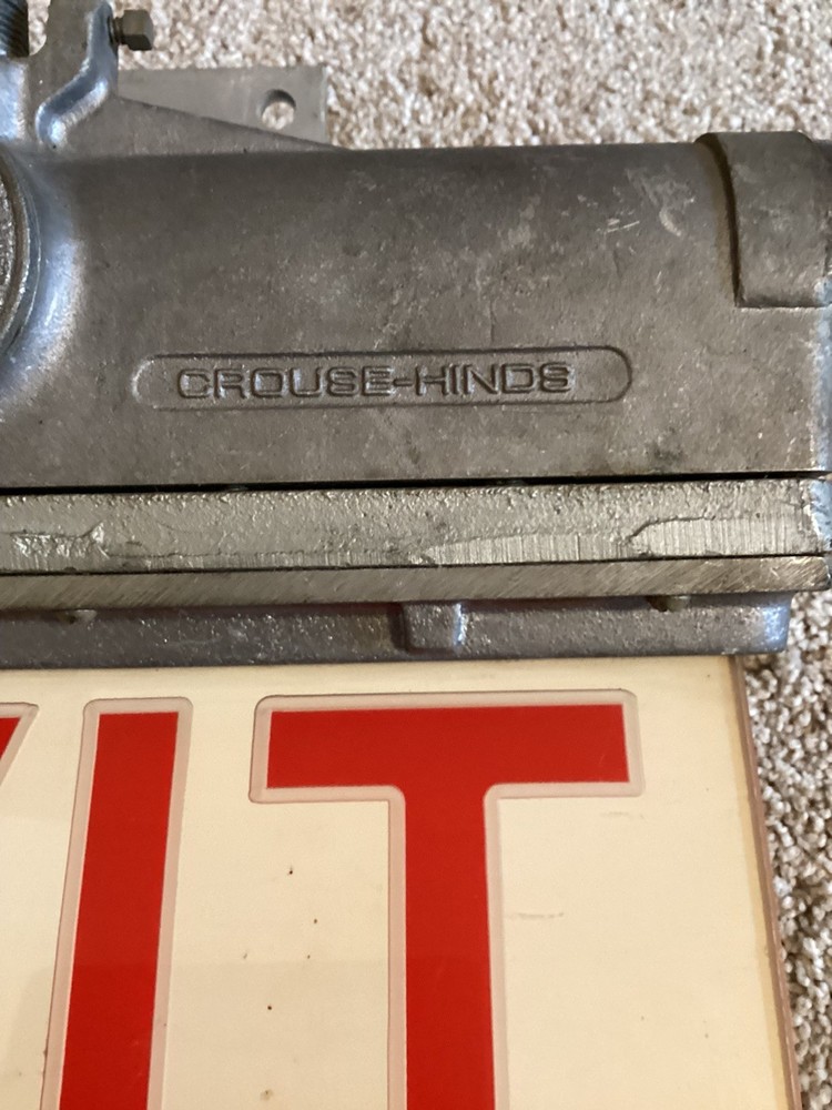 Crouse and Hinds EXL 21A Industrial Explosion Proof Exit Sign