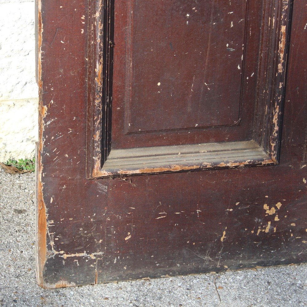 Salvaged 33" Solid Wood 4-Panel Door, Antique Doors, NED2253