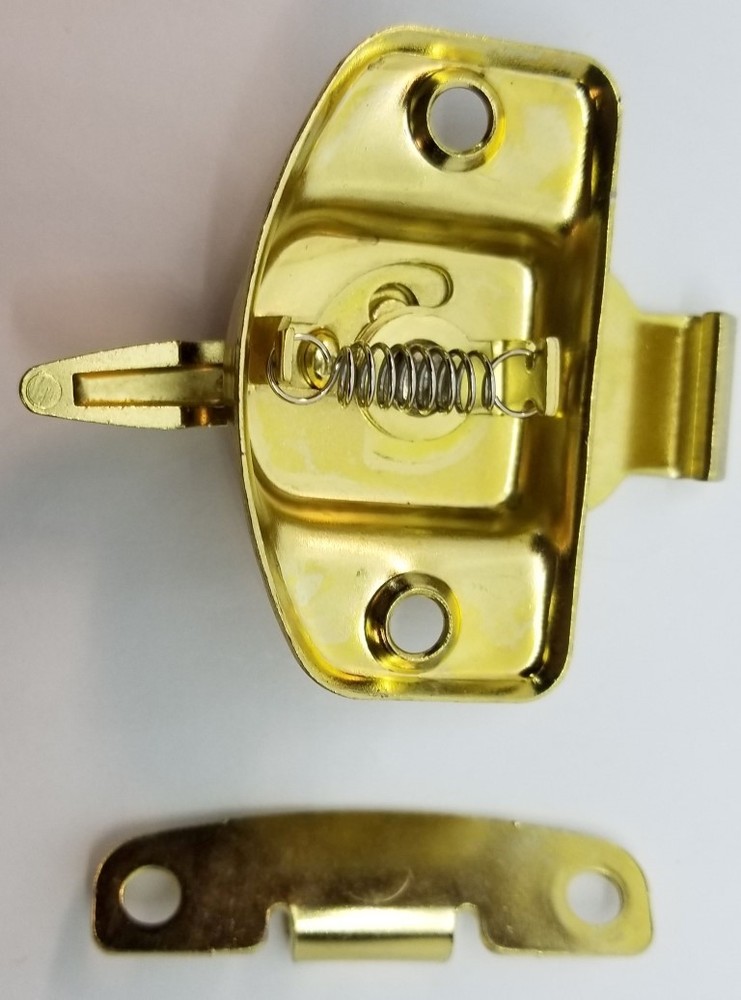 Brass Table Sash Lock Cam-Type spring release dining kitchen leaf close switch
