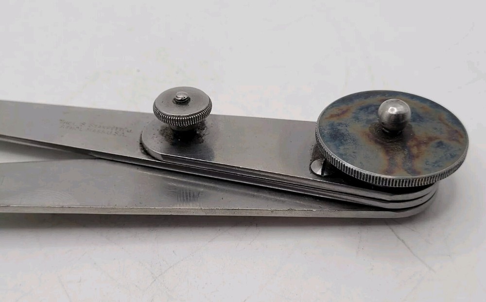 Starrett No.42-8 Inside Hermaphrodite Lock Joint Calipers, 8" Leg