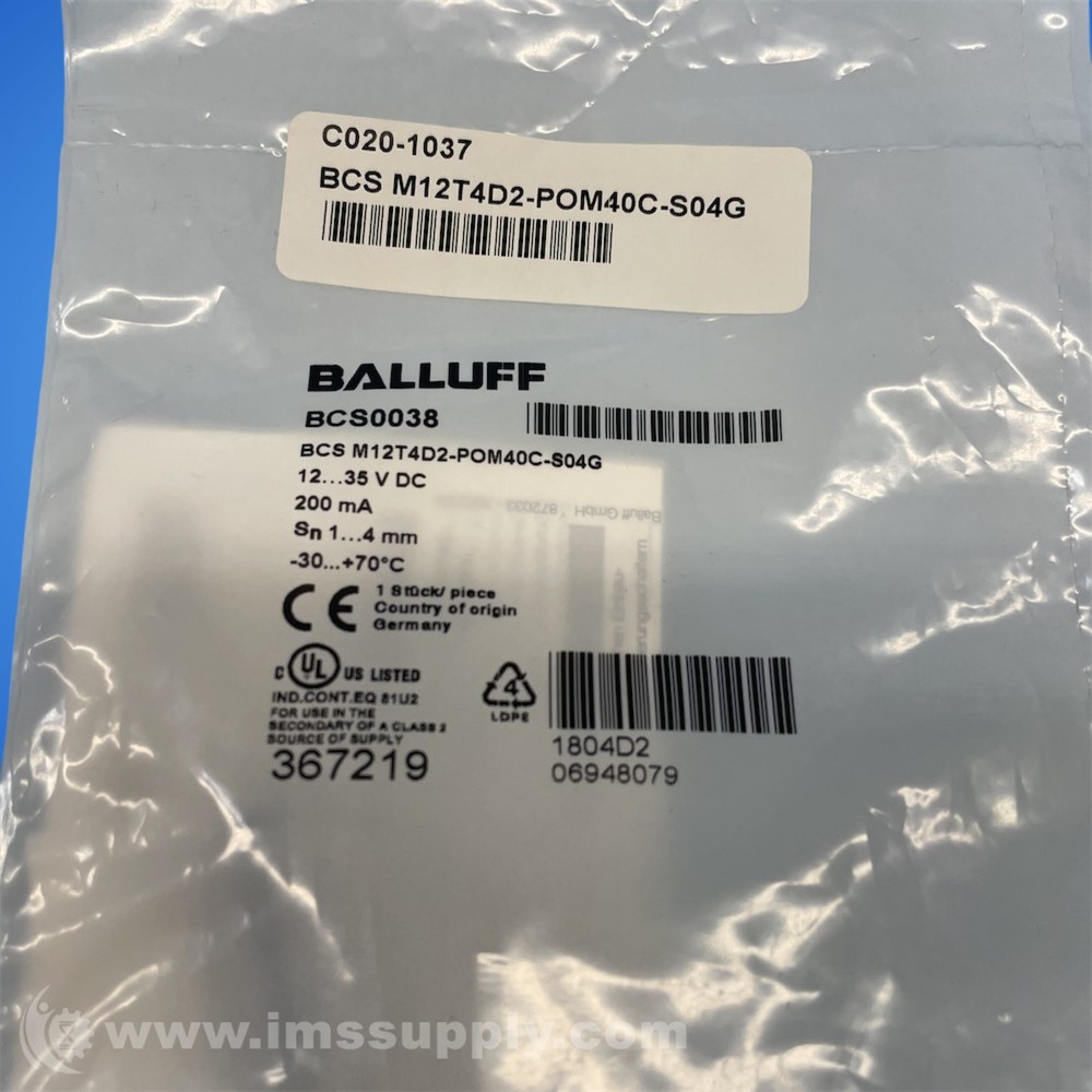 Balluff BCS0038 Capacitive Sensor FNFP