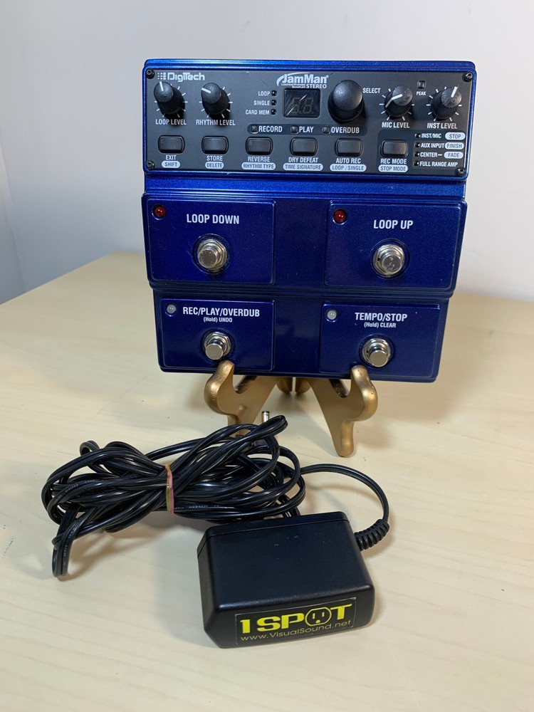 DigiTech JamMan Stereo Digital Looper Pedal w/ 9v Power Adapter - Save Loops!