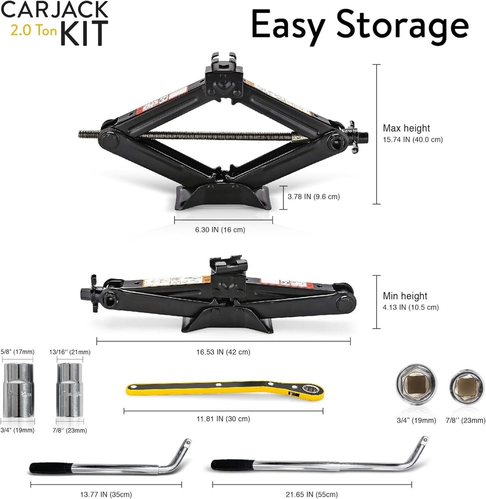 Car Jack Kit - Portable Black
