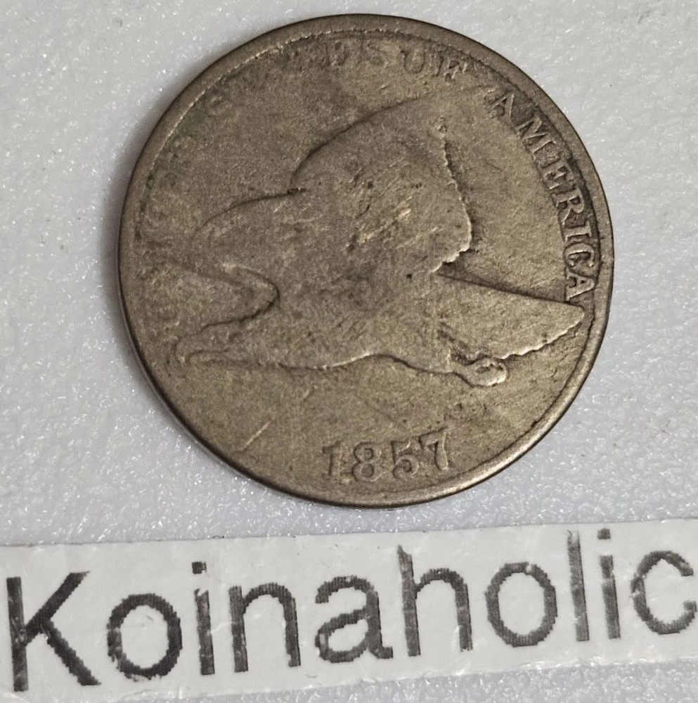 1857 Flying Eagle Cent Very Good, History In Your Hands, Pulled From Storage