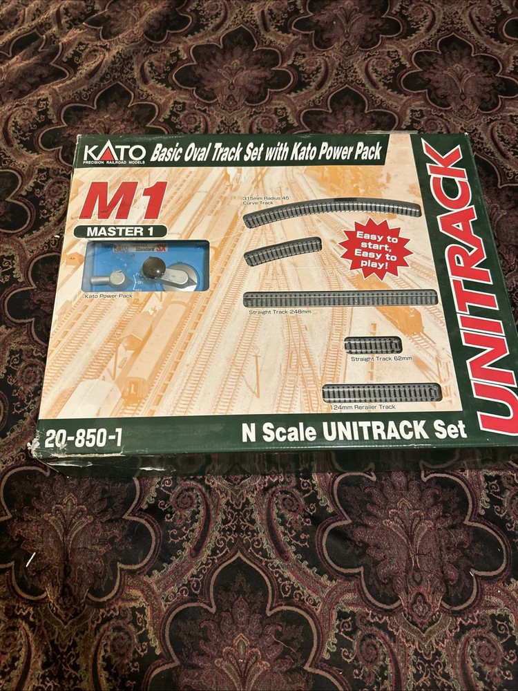KATO Unitrack 20-850-1 N Scale M1 Basic Oval Track with Kato Power Pack TESTED