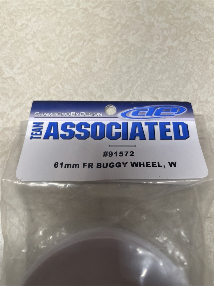 Team Associated 91572 61mm Fr Buggy Wheels White