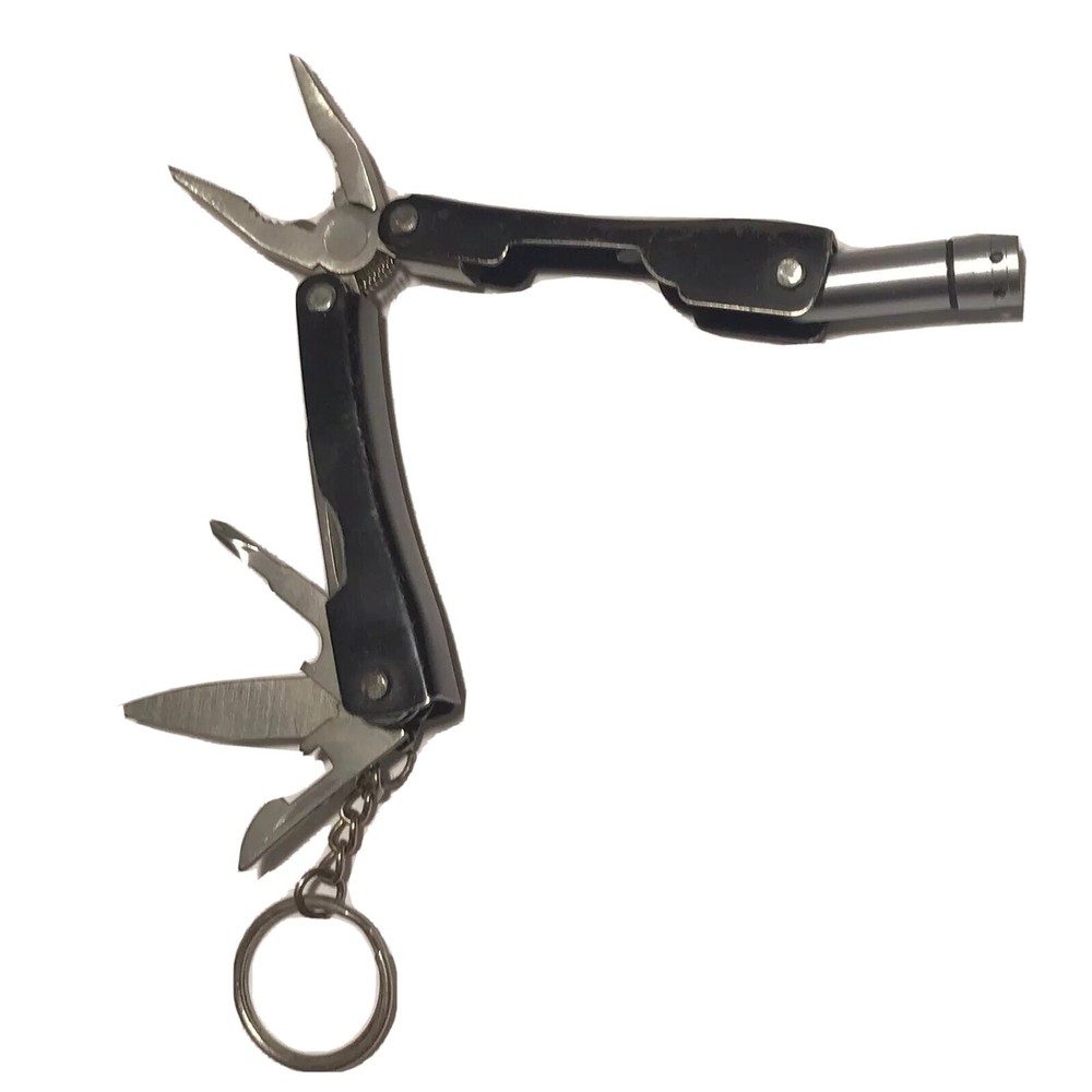 Multi-function Pocket Knife Saw LED Torch Pliers Bottle Opener Camping Gear Tool