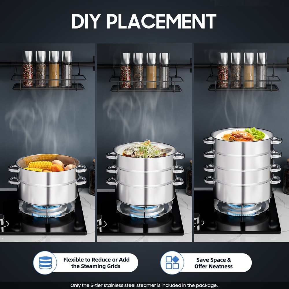 5 Layers 28cm Pot Steamer Multi-Layer Cookware Pot Cookware Stainless Steel Pot