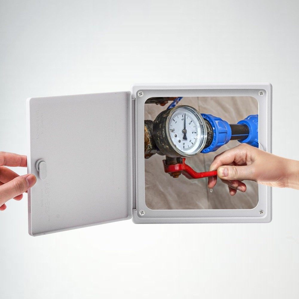 Access Panel 12x12 with Door (Max Service Opening 10x10) Plastic White, 1-Pack