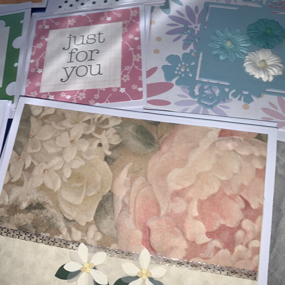 crafted set - 9 handmade note cards new
