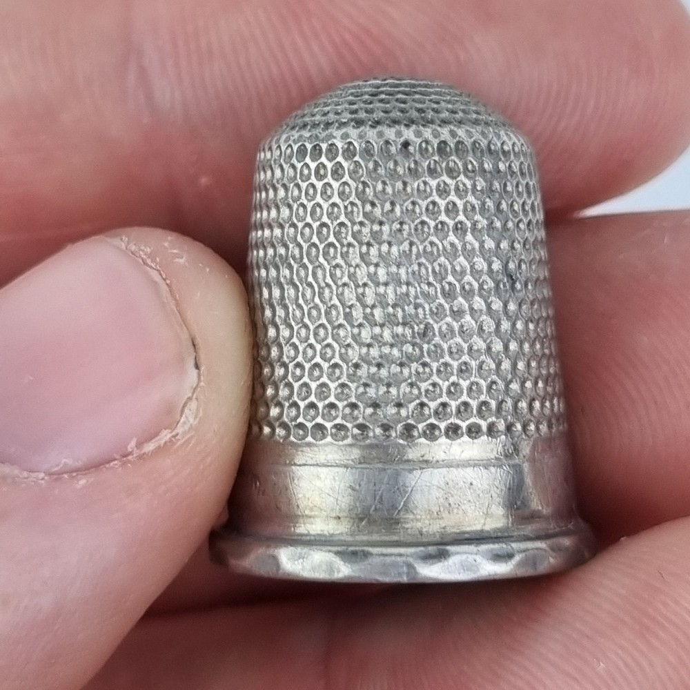 Antique Solid Silver Thimble Birmingham 1916 James Swann