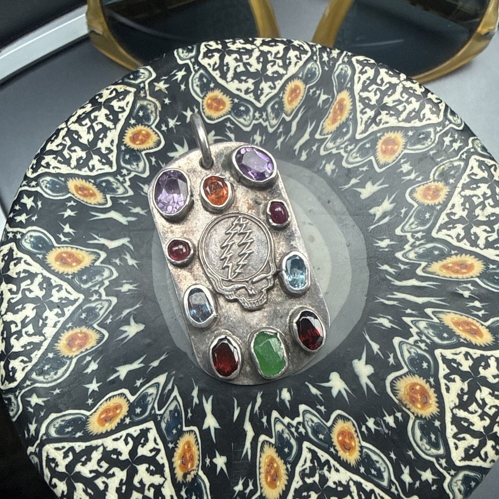 Grateful Dead Silver Pendant