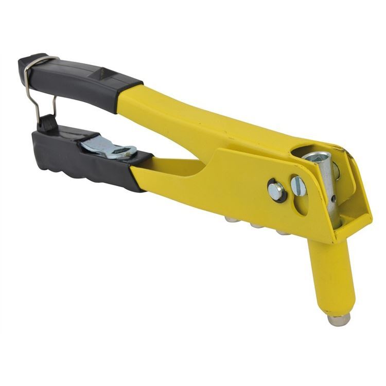 HEAVY DUTY HAND RIVET GUN 4 HEAD NOZZLE RIVETER PLUS 380 ASSORTED POP RIVETS