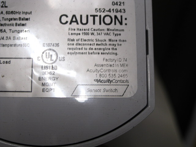 Acuity Controls Fixture Mount Sensor LSXR 6 42L