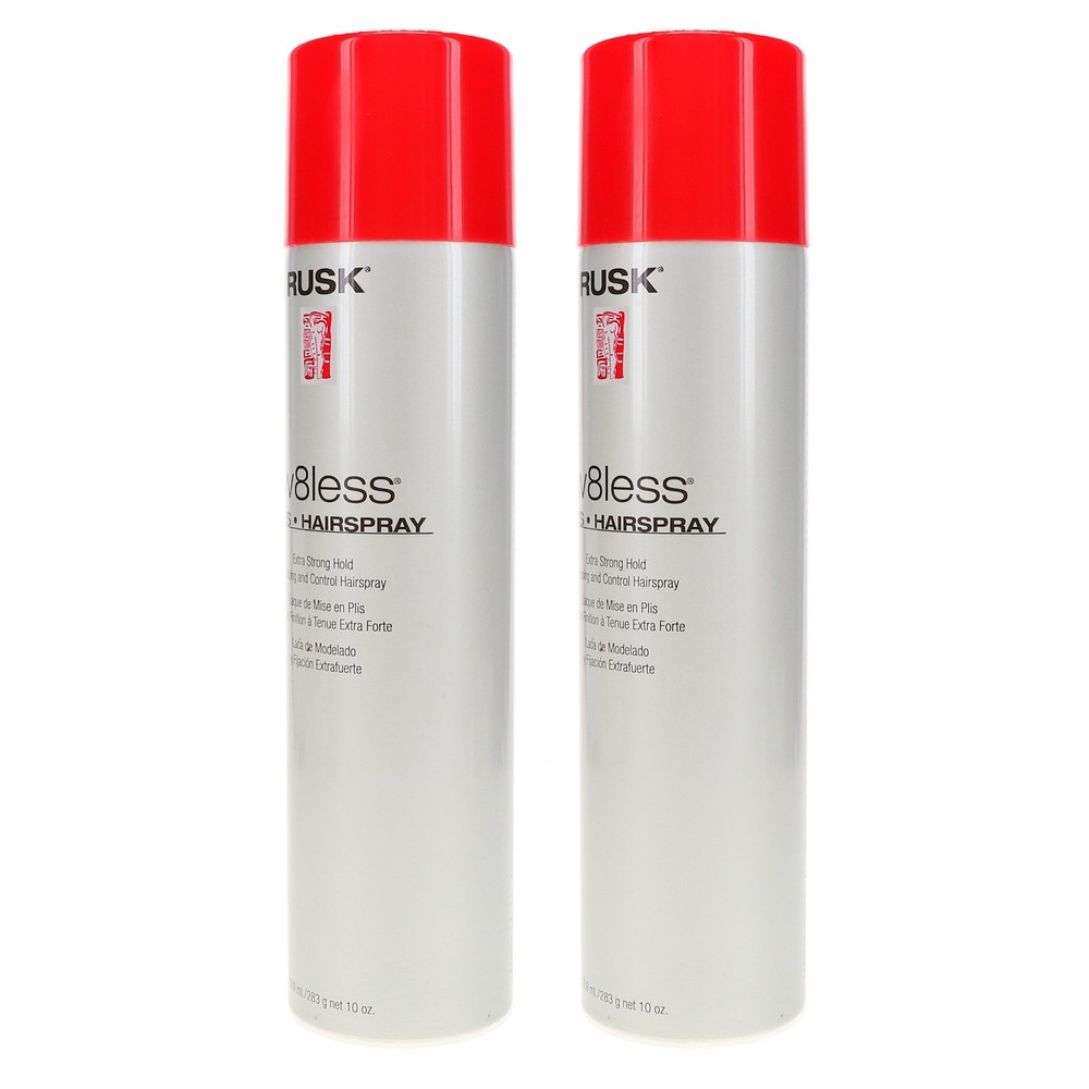Rusk W8less Plus Extra Strong Hairspray 10 oz 2 Pack