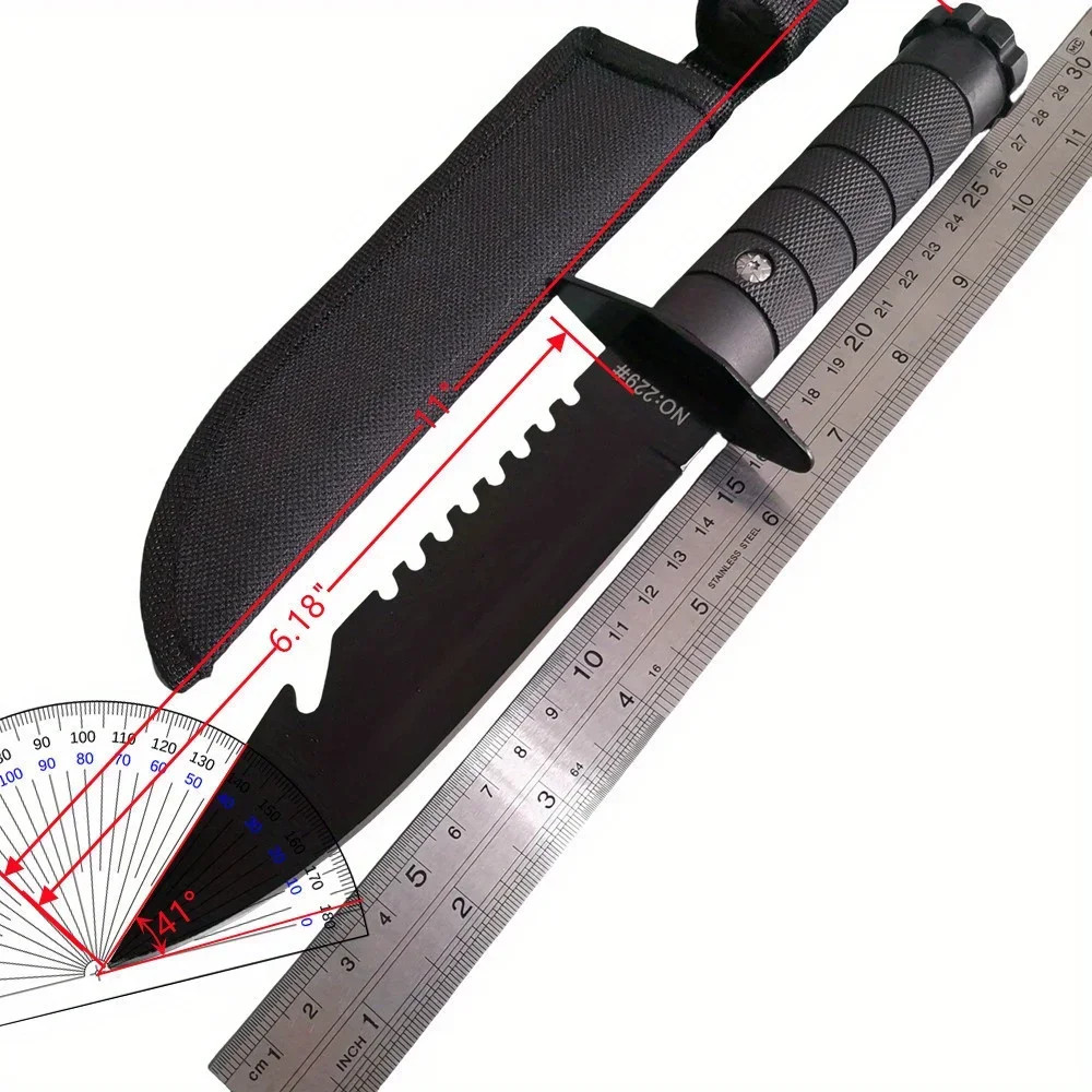 Ultra-Sharp Multi-Function Fixed Blade Tactical Knife - High Hardness All-In-One