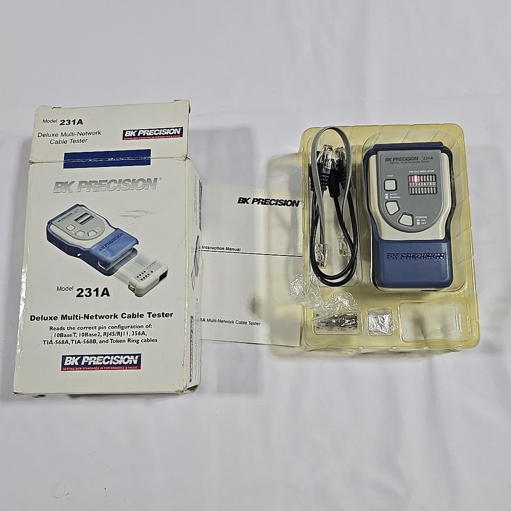 BK Precision Remote Multi Network Cable Analyzer Tester 240-A 240A w/ Box CAT