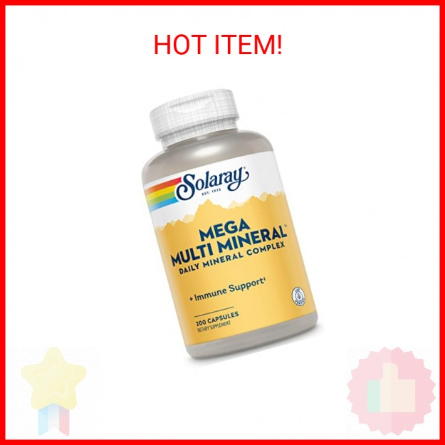 Solaray Mega Multi Mineral | 200 Capsules