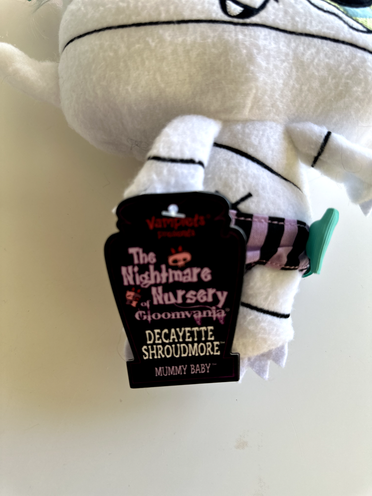 Vamplets Plushie- Decayette Shroudmore Mummy New and Unopened!
