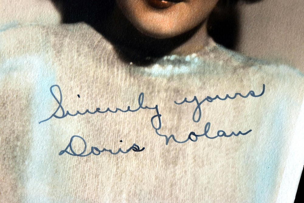Doris Nolan Hand Signed Photo 5"X7"