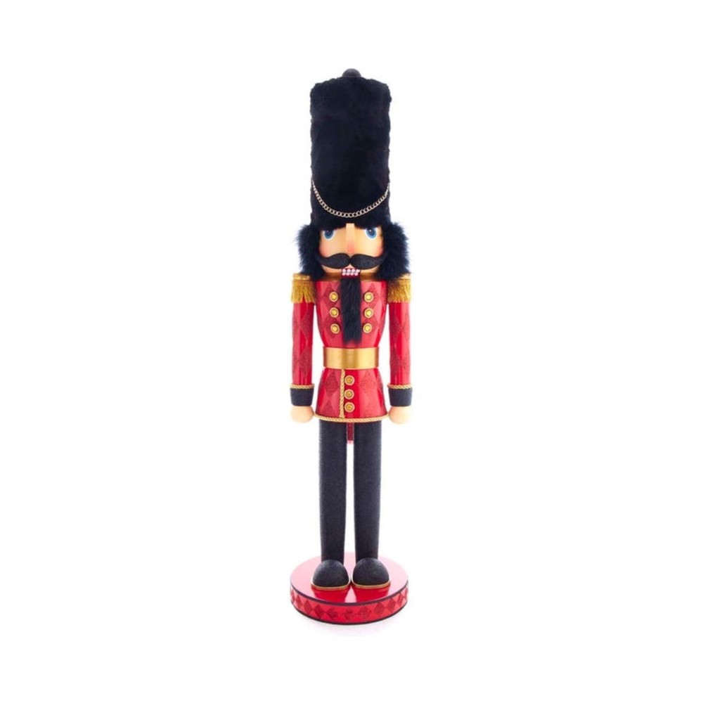 Kurt Adler Hollywood Nutcrackers, Royal Soldier Nutcracker, Red and Black, 36"