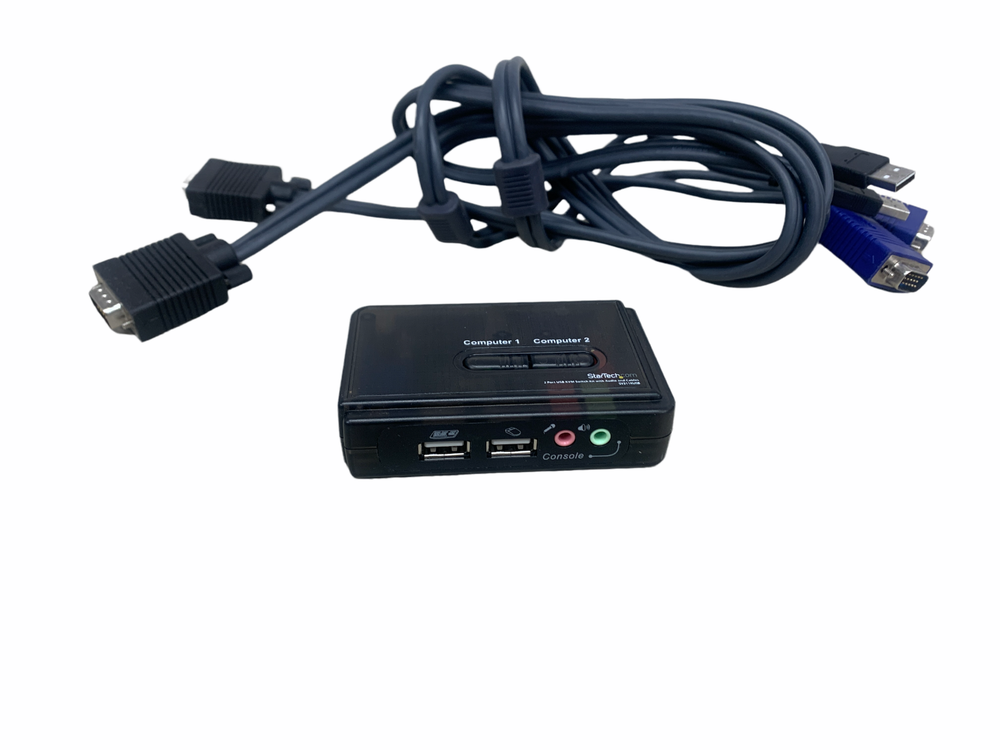 StarTech Two-Port USB Micro KVM Switch Kit w/ Audio & Cables (M/N: SV211KUSB)