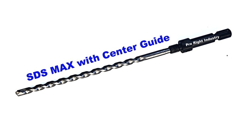 1.5'', 2'' & 2.5'' Dry Diamond Core Bit w/ SDS MAX Adapter & Center Guide