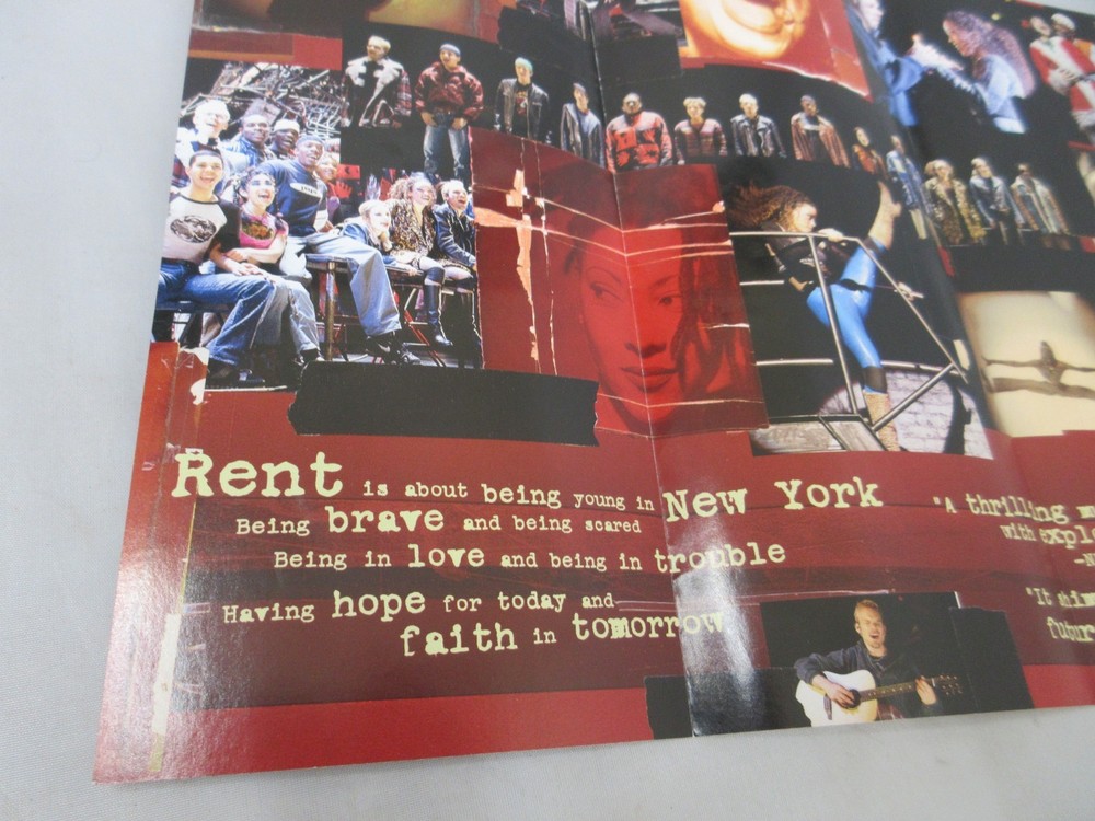 Idina Menzel "RENT" Adam Pascal / Anthony Rapp / Jonathan Larson 1996 Rare Flyer