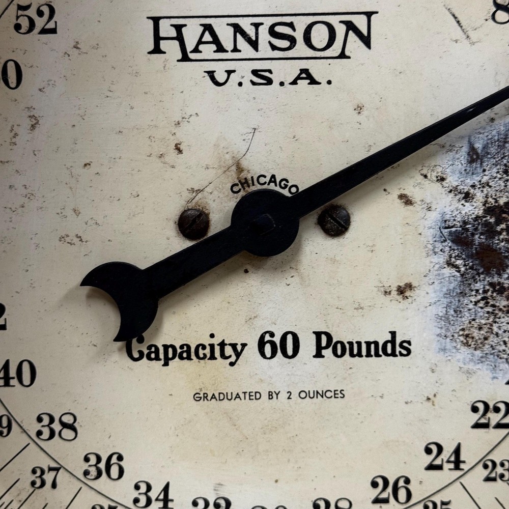 Vintage green large kitchen scale- Hanson 60 pound scale